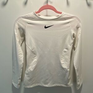 Nike Dri-FIT White Top with Black Logo